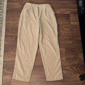 Sag Harbor Tan Women's Pants Stretch Waist Pleated Work Office Classic Capsule